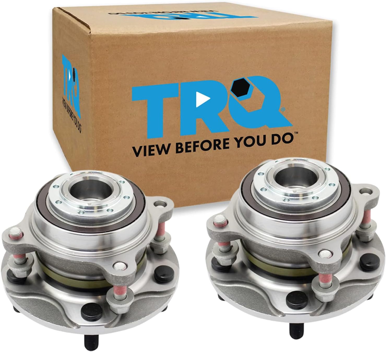 TRQ Front Wheel Bearing & Hub Assembly Set for Toyota Sequoia