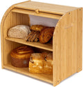 Bamboo Roll-Top Bread Box - Adjustable Shelf - FoverOne