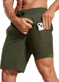 CRZ YOGA Men's 2 in 1 Athletic Running Shorts for Fast Drying