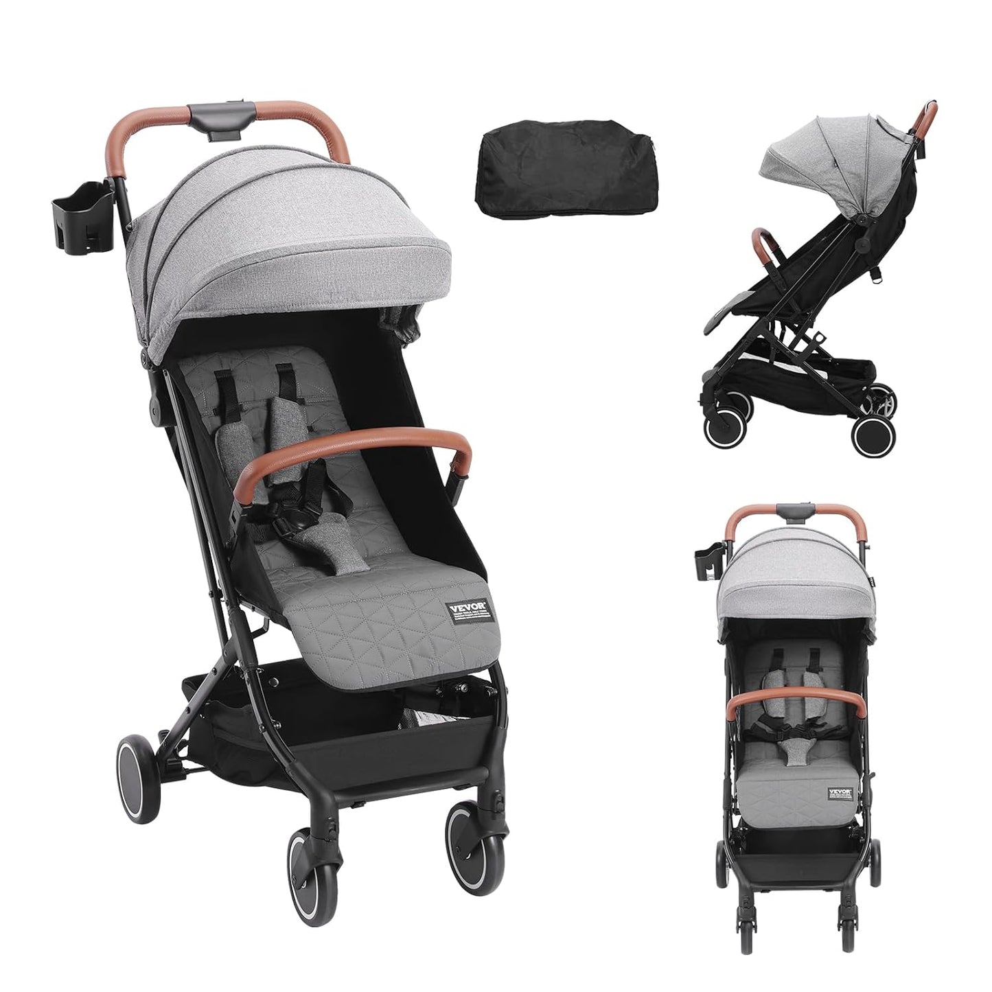 VEVOR Standard Baby Infant Stroller with Adjustable Features