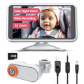 Baby Car Camera with USB White - Night Vision Backseat Monitor