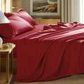 100% Egyptian Cotton Sheets Set King - Luxury 4-Piece Deep Pocket