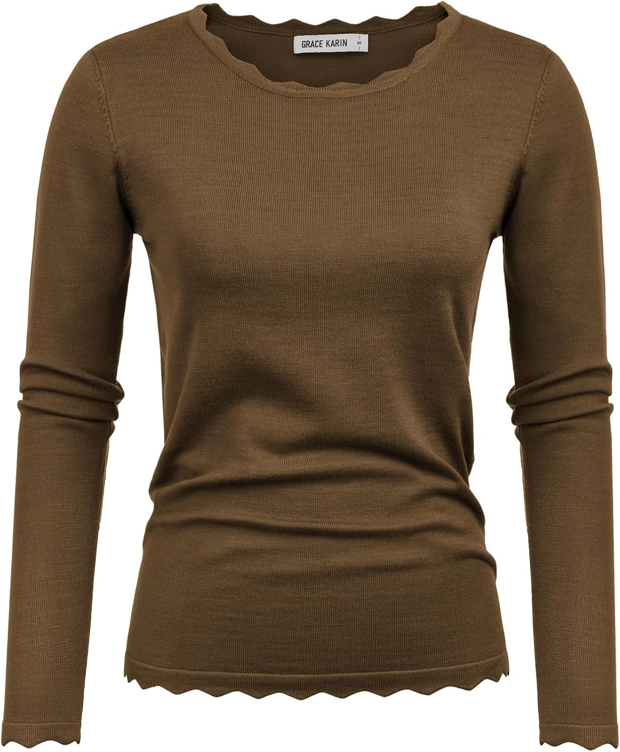 High Stretchy Long Sleeve Pullover Sweater Blouse for Women