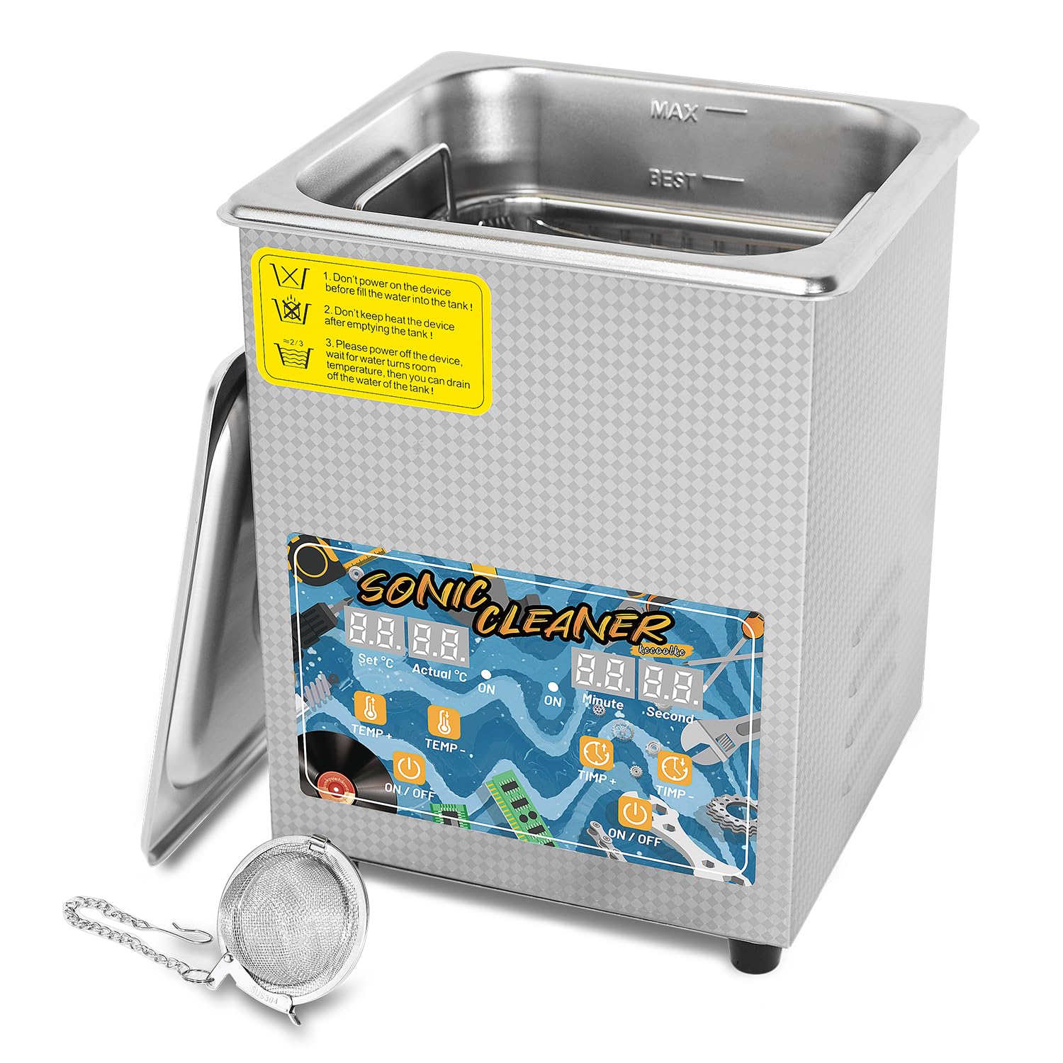KECOOLKE 2.2 L Sonic Cleaner for Professional Quality Cleaning