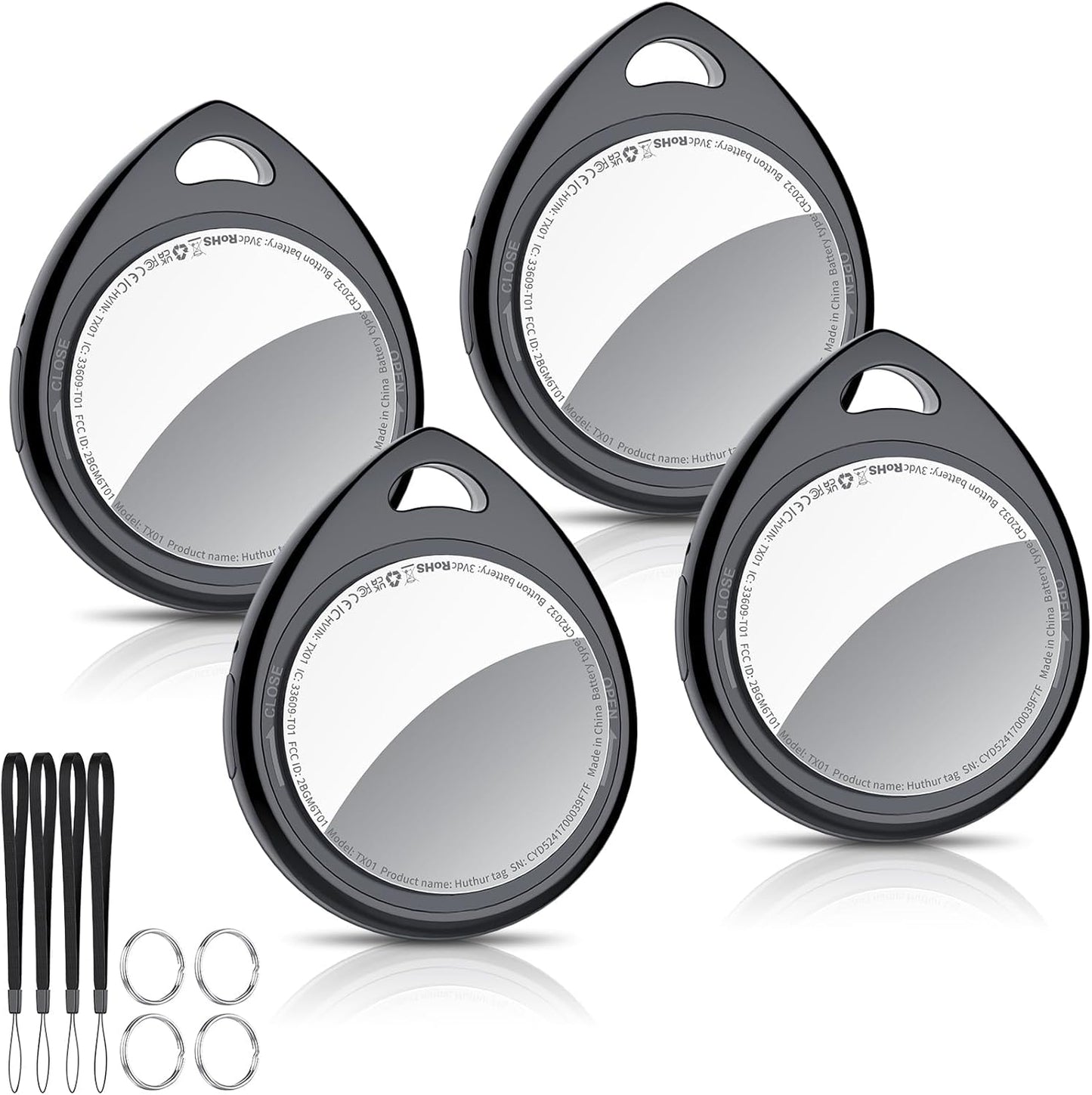 Air Tracker Tags 4 Pack Bluetooth Tracker for Keys and Luggage