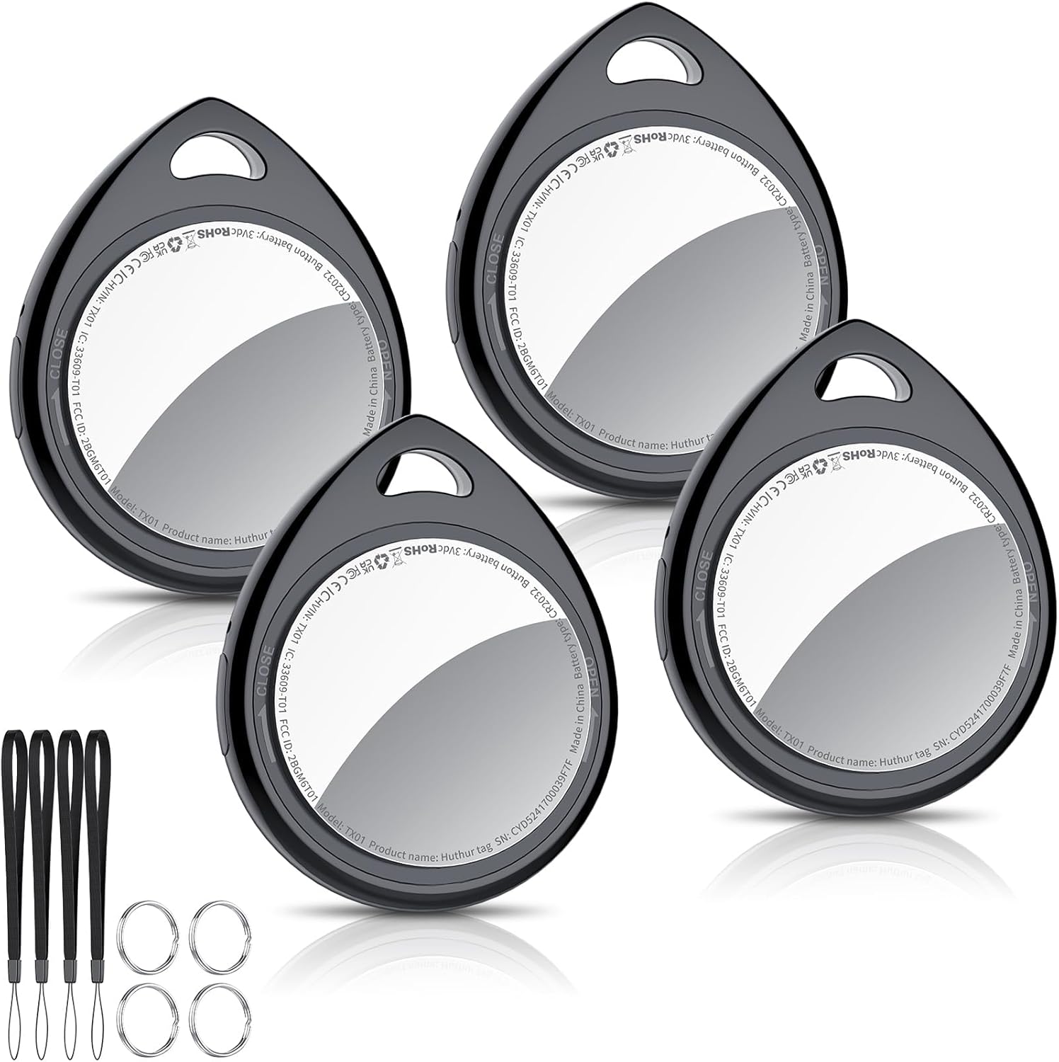 Air Tracker Tags 4 Pack Bluetooth Tracker for Keys and Luggage