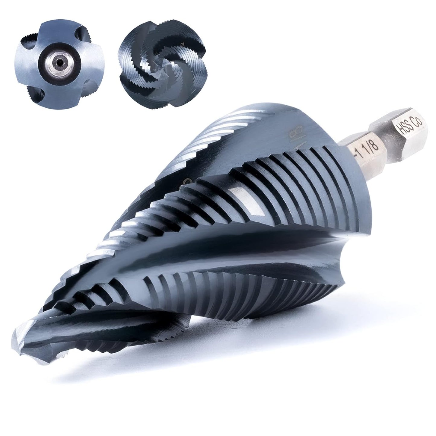 Toolant Four Spiral Flute Cobalt Step Drill Bit for Metal Work