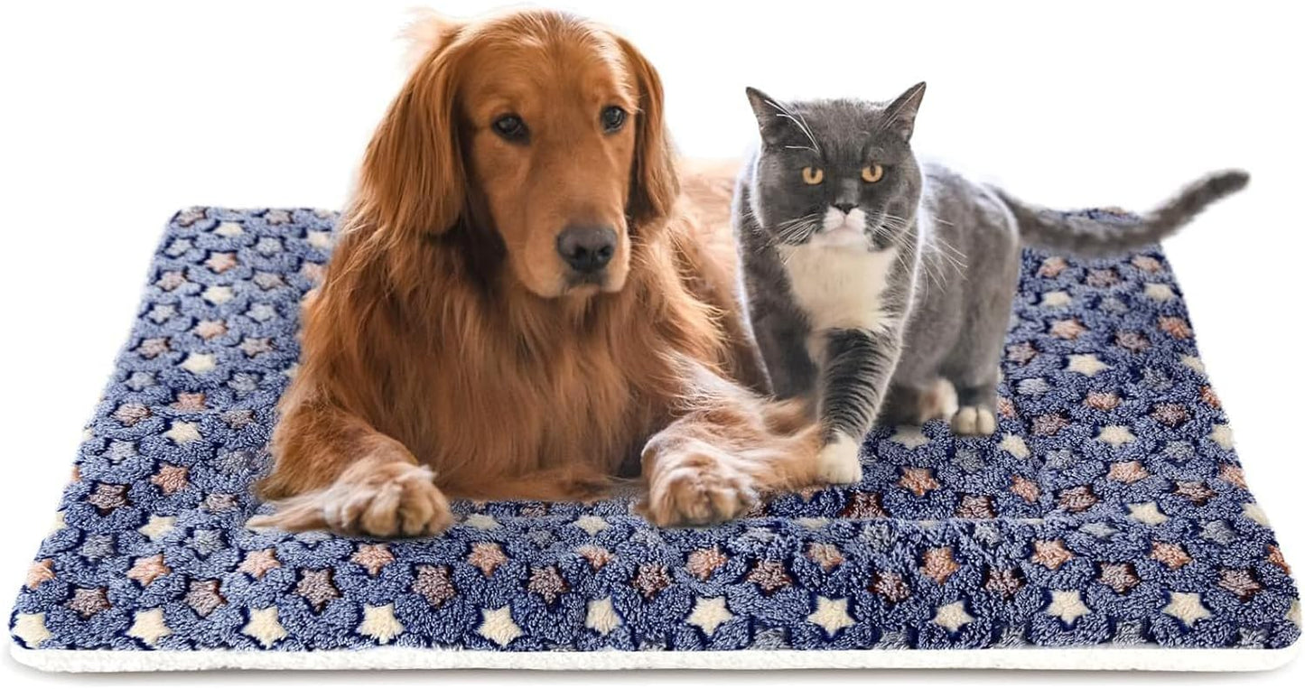Ultra Soft Dog Bed Crate Pad with Cute Star Print for Pets