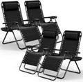 Zero Gravity Chairs Set of 4 for Ultimate Outdoor Relaxation