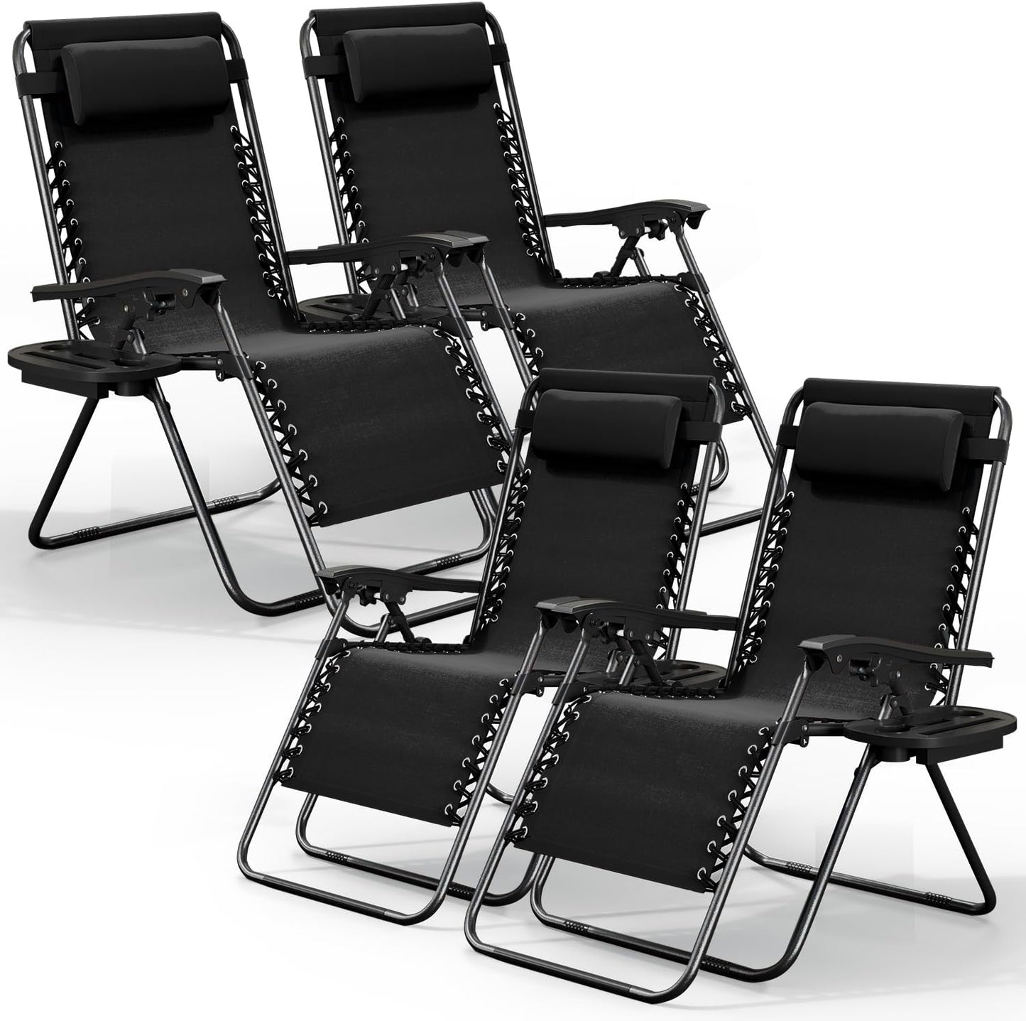 Zero Gravity Chairs Set of 4 for Ultimate Outdoor Relaxation