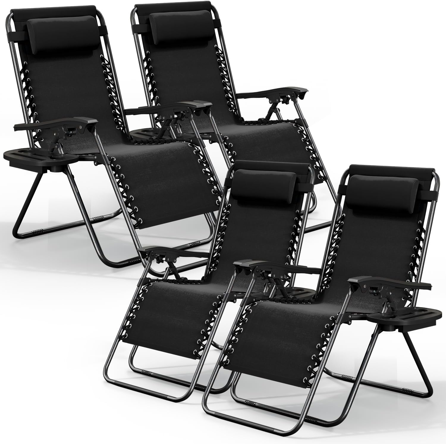 Zero Gravity Chairs Set of 4 for Ultimate Outdoor Relaxation