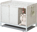 Cat Litter Box Enclosure Furniture with Divider - Hidden Litter