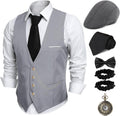 1920s Mens Costume for Men with Vest Hat Pocket Watch - Retro Set