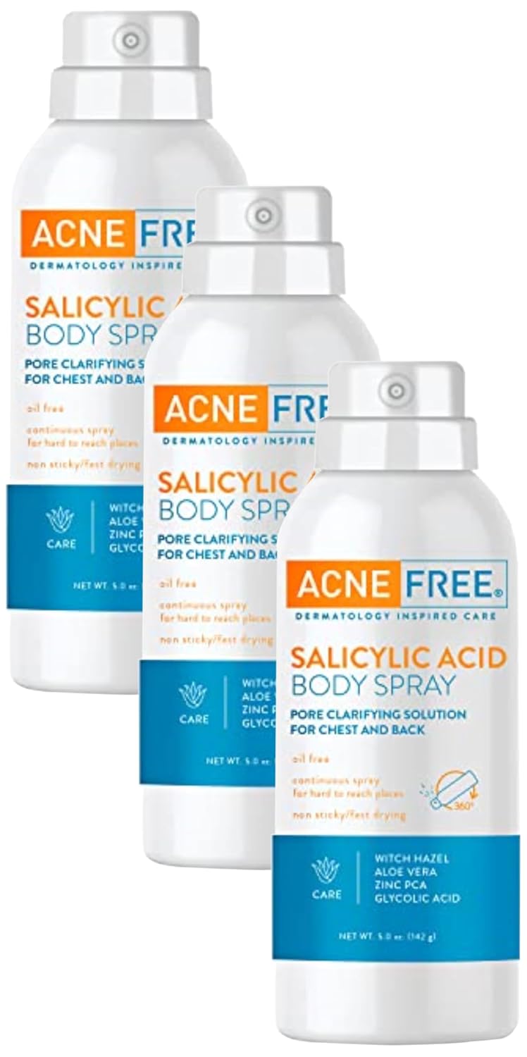 Acne Free Salicylic Acid Body Spray for Clear Skin Care