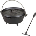 Stansport Pre-Seasoned Cast Iron Dutch Oven - Rugged Camp Cookware