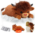 Weighted Highland Cow Stuffed Animal 5lb Adjustable - Heatable Comfort