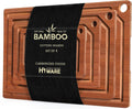 Extra Large Wooden Cutting Boards Set - 4 Pieces Bamboo Prep & Serving