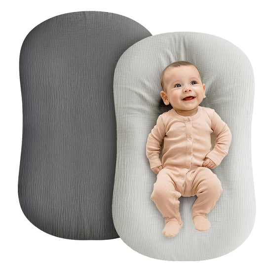 Organic Cotton Baby Lounger Covers - Soft & Breathable 2-Pack