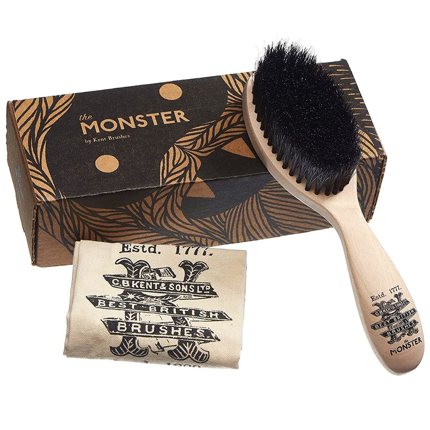 Kent BRD5 Men's Beard and Mustache Brush for Grooming
