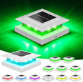 Solar Post Cap Lights 4x4 RGB Color Changing - Waterproof Deck Fence