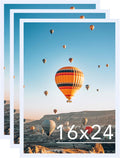16x24 Picture Frame Set of 3 White for Photos and Canvas