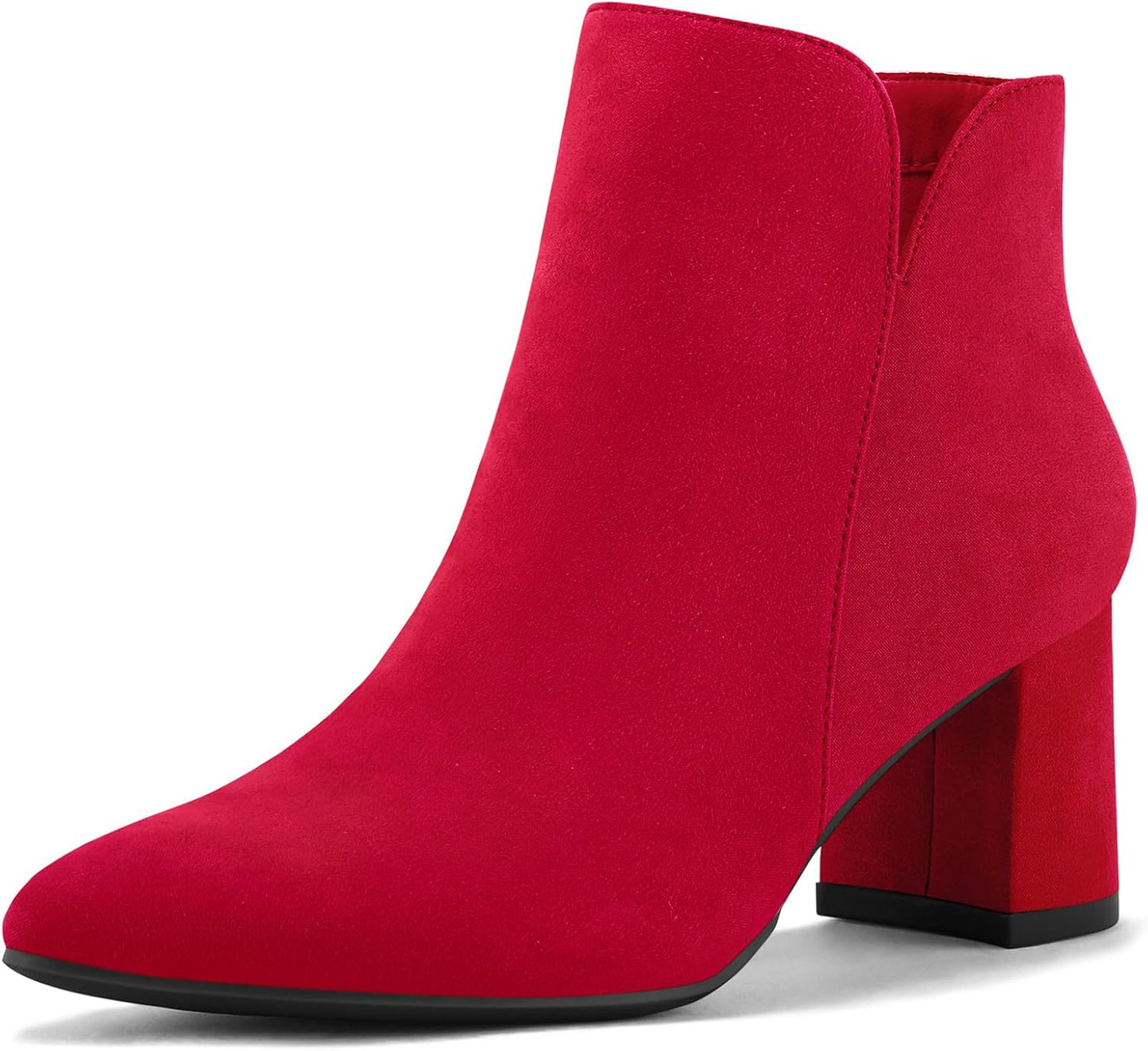 mysoft Women's Ankle Boots with Chunky Block Low Heel Style