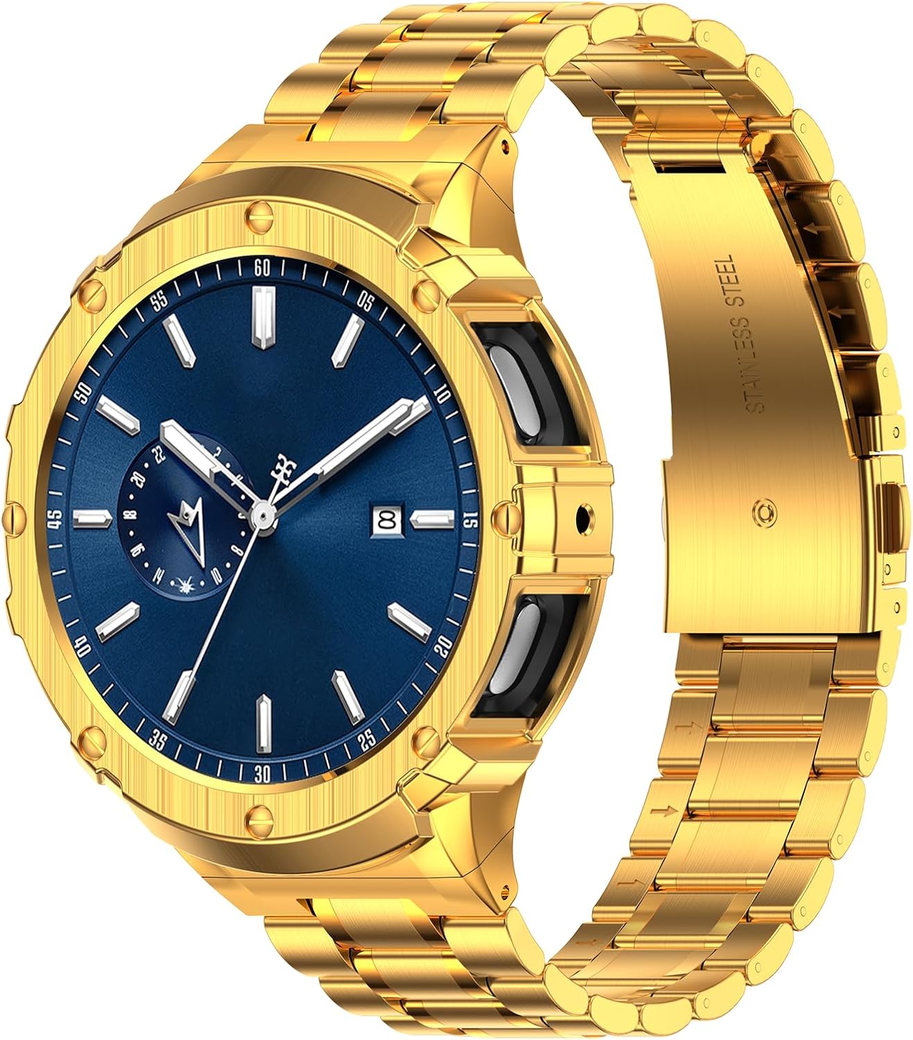 Stainless Steel Bands with Rugged Case for Samsung Galaxy Watch 7
