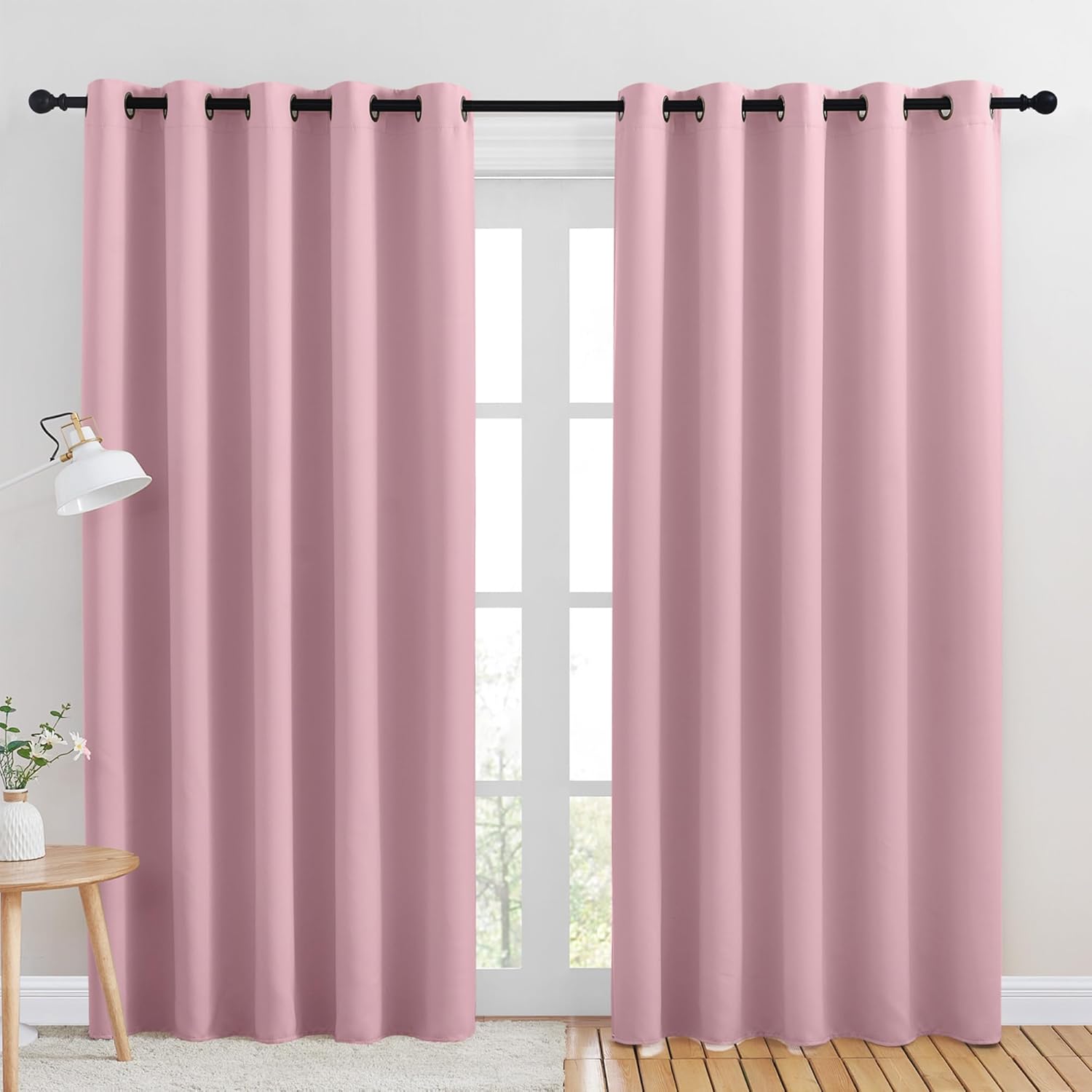 NICETOWN Blackout Draperies Curtains for Kids Room, Greyish Purple