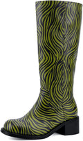 Women's Knee High Boots Square Toe Chunky Heel - Comfortable Low Heel