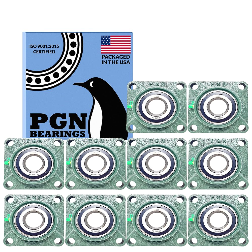 PGN UCF208-24 Pillow Block Bearing - Durable Chrome Steel Set
