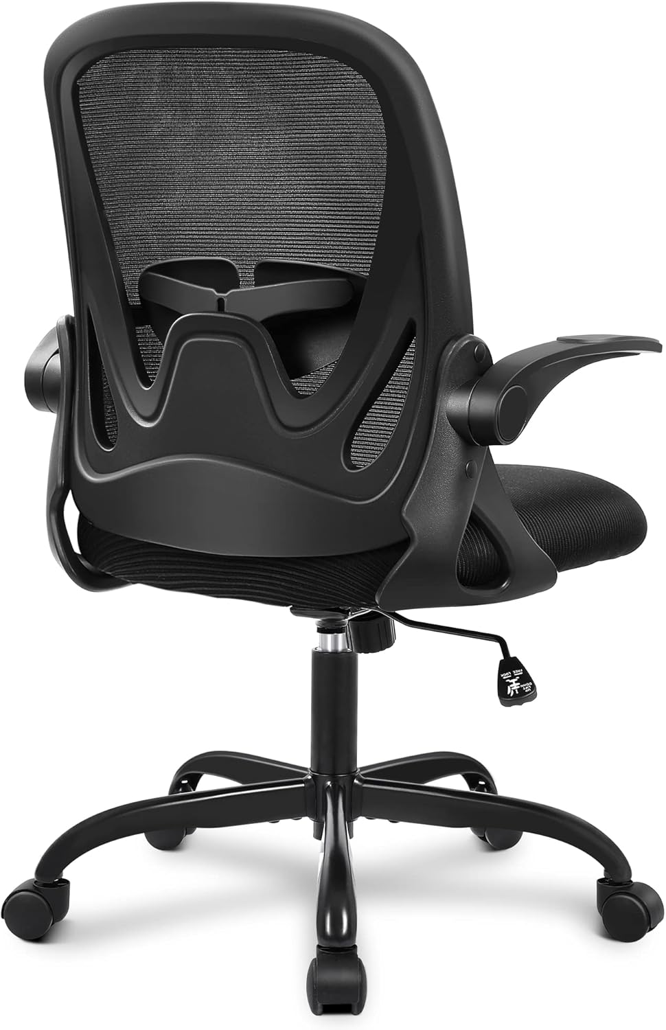 Adjustable Lumbar Support Office Chair | Ergonomic & Swivel (Black)