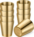 Stainless Steel Insulated Cup 8 Pack - Double Wall 10 oz Gold