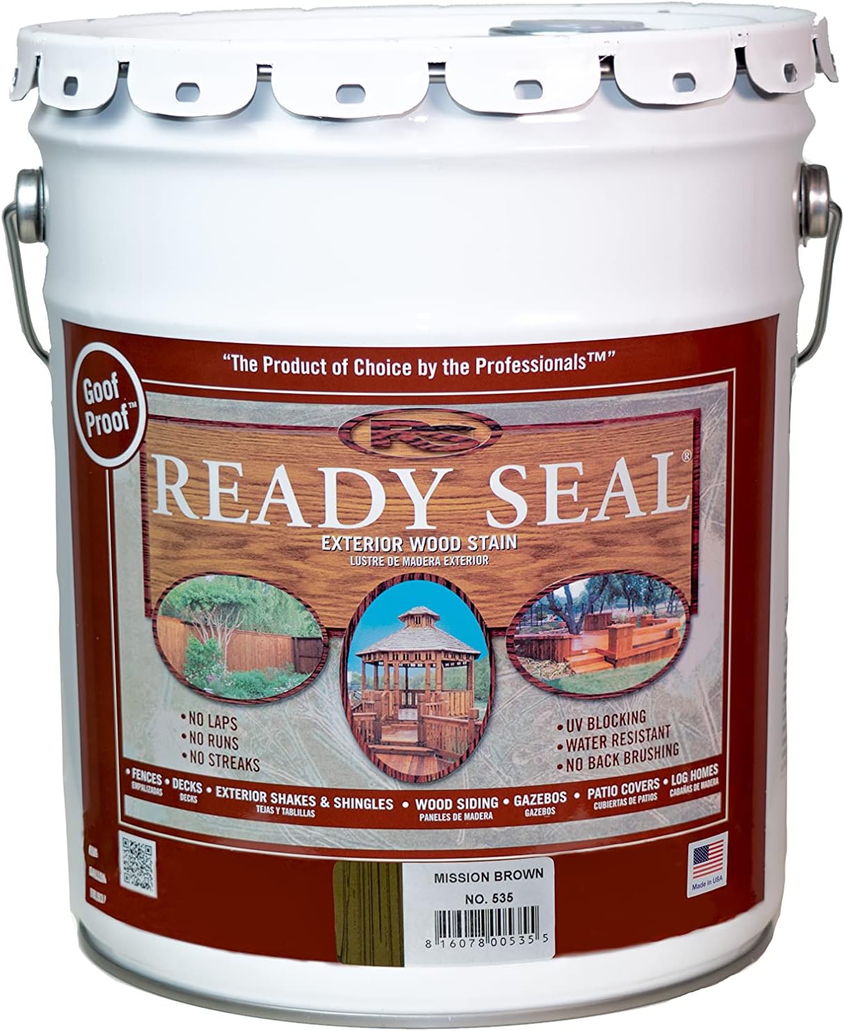 Ready Seal 535 Exterior Stain and Sealer for Wood, 5-Gallon