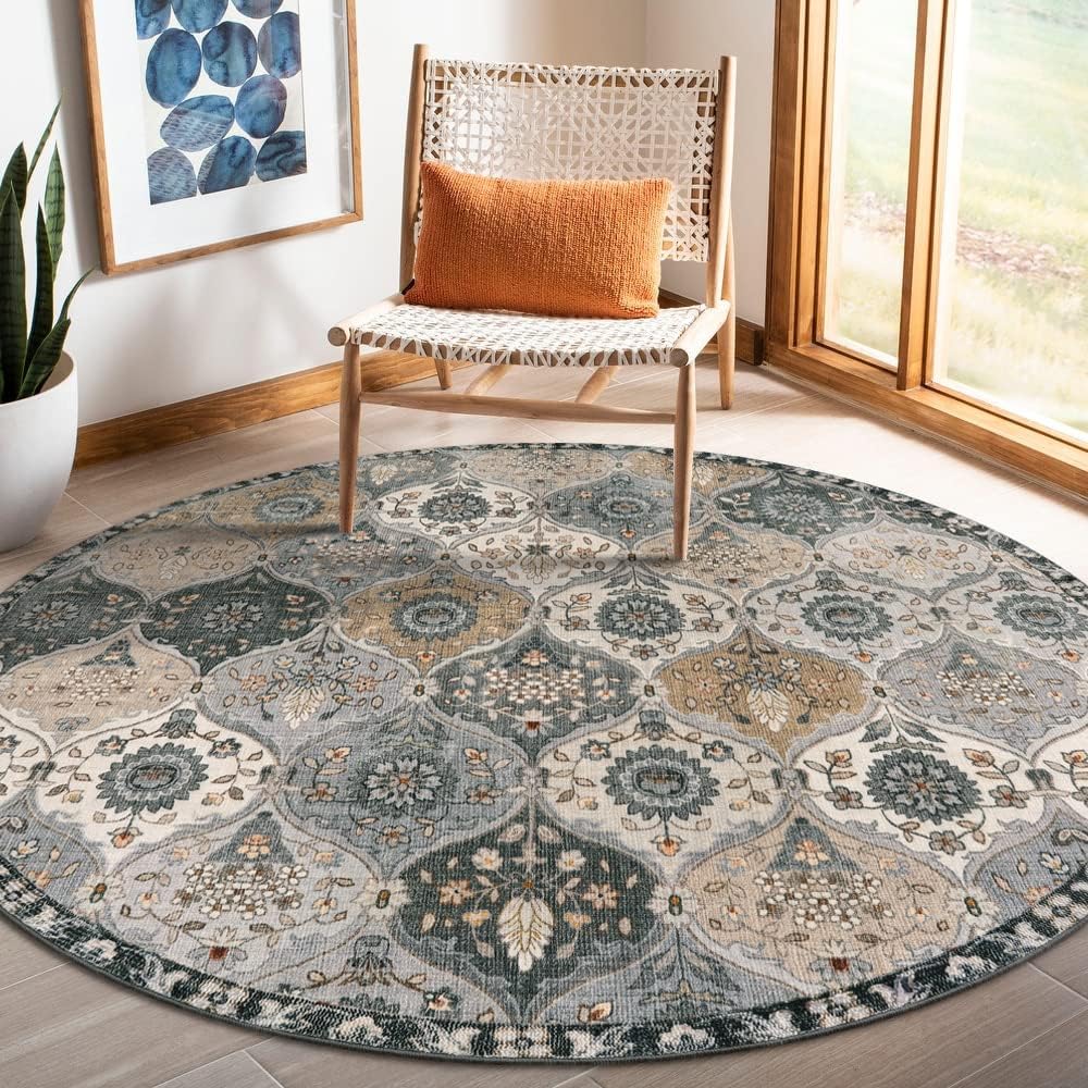 Lahome Moroccan Trellis Washable Round Area Rug Review