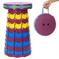 Portable Foldable Stool Folding Camp Stool - Adjustable, Lightweight
