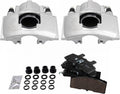 TRQ Front Brake Caliper Set with Ceramic Pads - Direct Fit Replacement