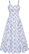 Belle Poque Sun Dresses for Women Boho Midi Ruffle Dress 2025