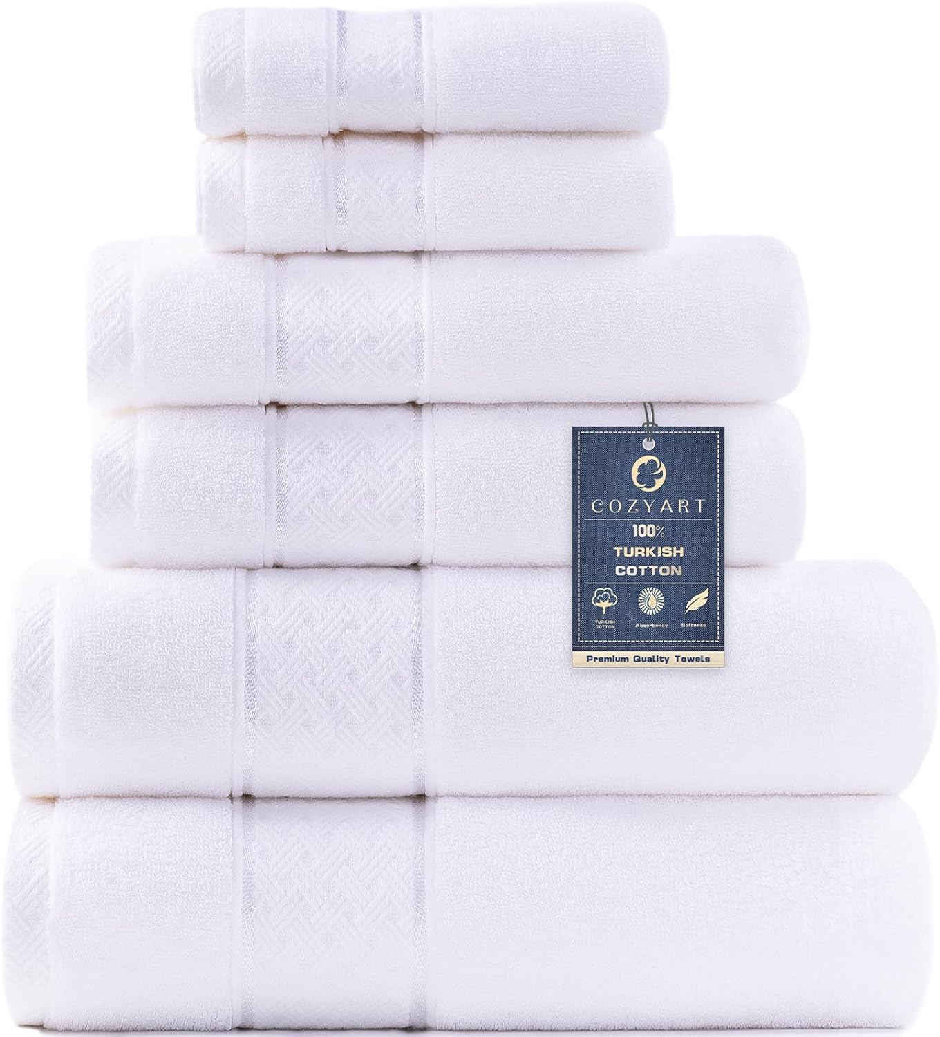 Luxury 100% Turkish Cotton Bath Towels Set for Ultimate Comfort