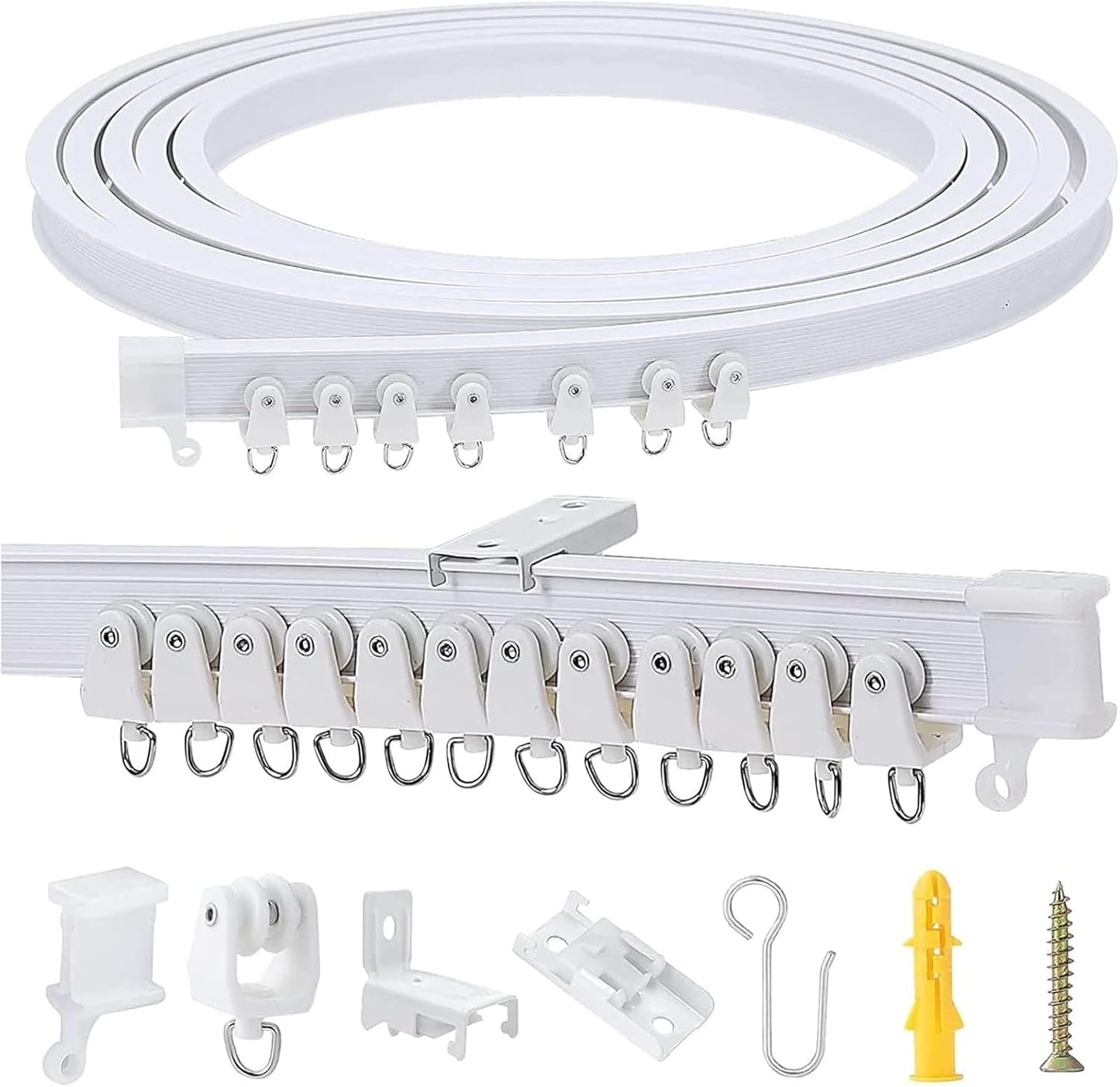 Flexible 3 Meter Ceiling Curtain Track - Versatile Solution