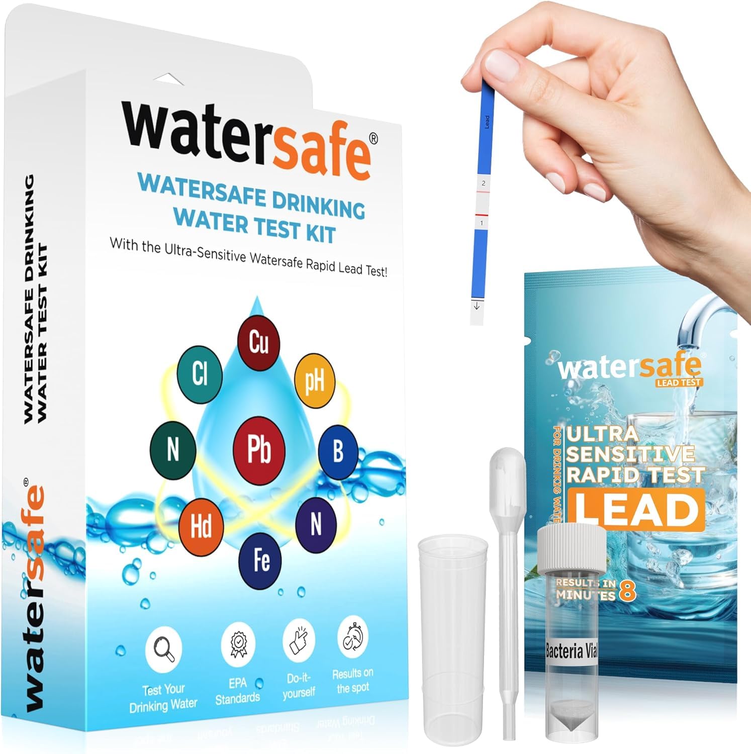Watersafe Water Testing Kit for Drinking Water and Wells