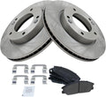 TRQ Front Brake Pad & Rotor Kit Compatible with 2007-2009 Kia Sorento