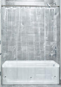 Vinyl Plastic Long Shower Curtain Liner 108 x 72 in - Weighted Clear