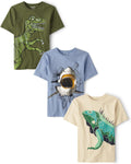 Boys' Vehicle Short Sleeve Graphic T-Shirts 3-Pack - Soft Cotton