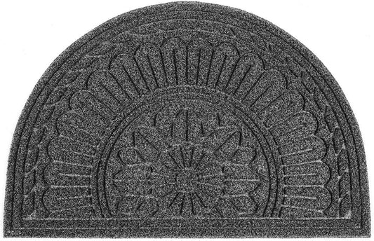 Mibao Non-Slip Half Round Door Mat for Indoor and Outdoor Use