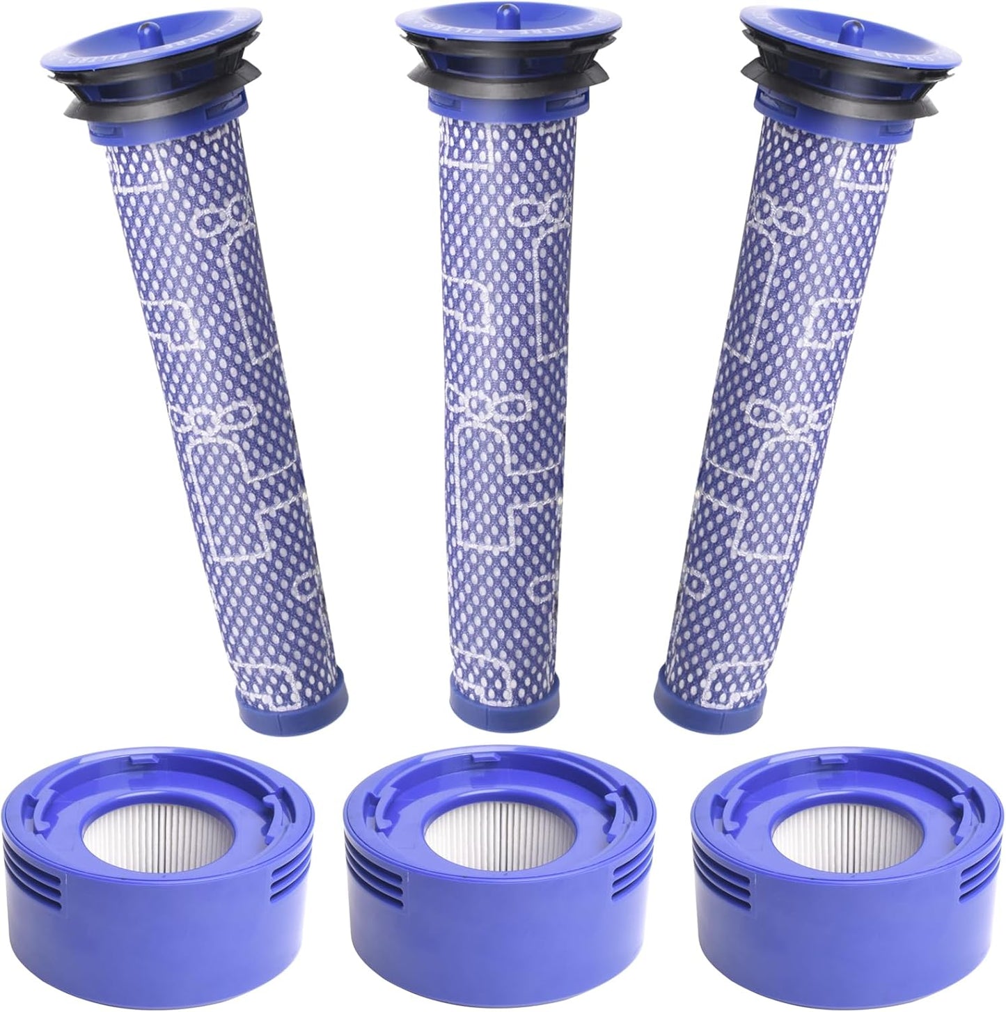 Dyson V8 Vacuum Filter Set - 6 Filters, Bluearks