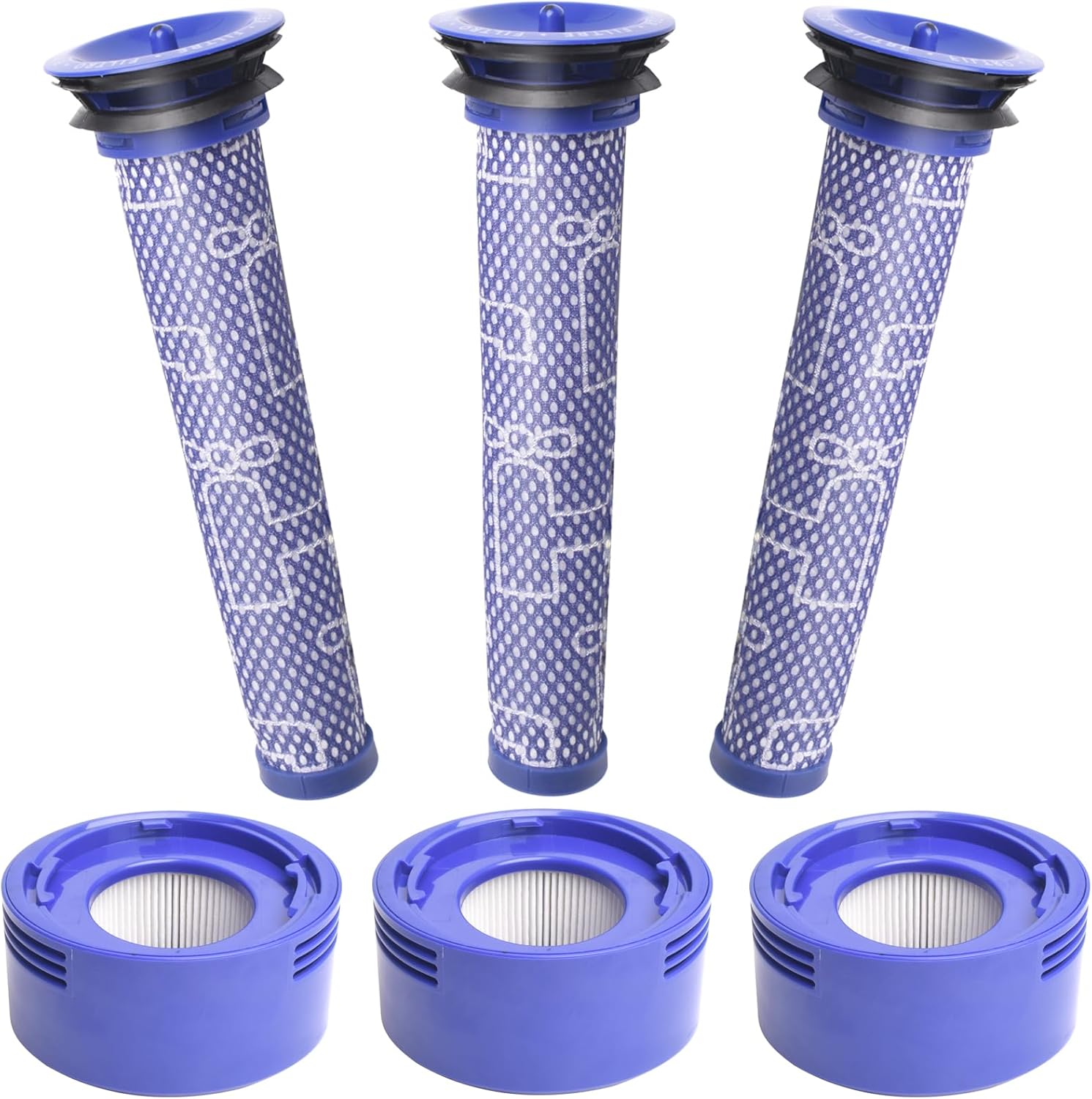 Dyson V8 Vacuum Filter Set - 6 Filters, Bluearks