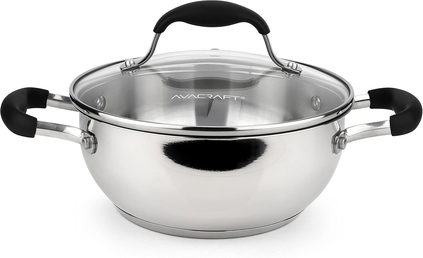 AVACRAFT 8 Inch Stainless Steel Everyday Pan for All Cooking