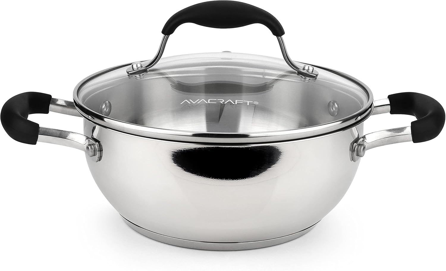 AVACRAFT 8 Inch Stainless Steel Everyday Pan for All Cooking