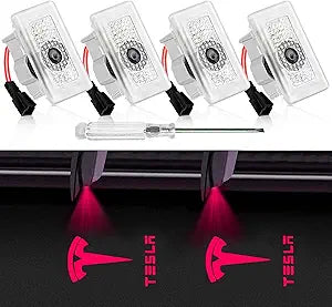 Uxcer Tesla Puddle Lights for Model 3/Y/S/X - Ultra-Bright Logo