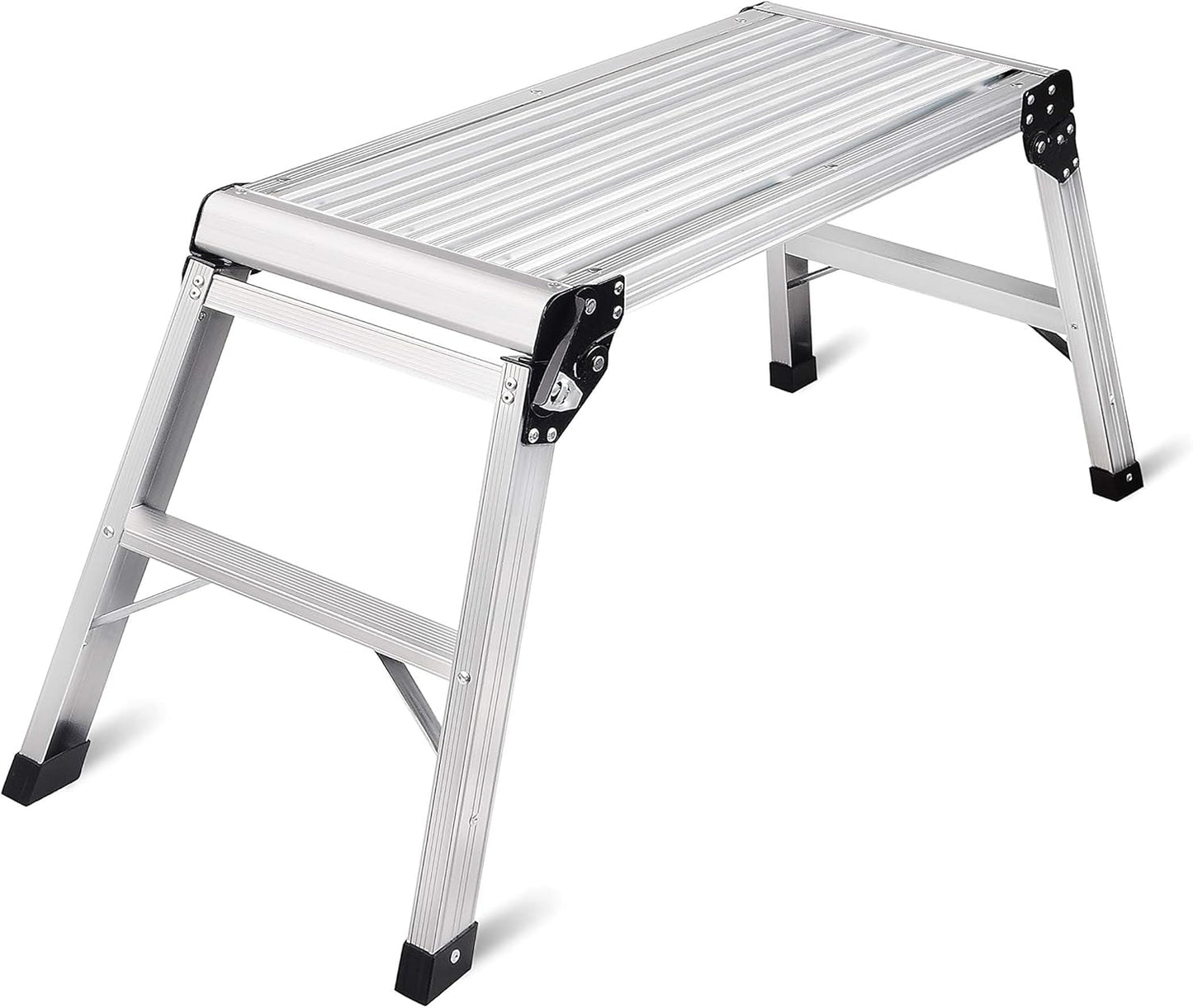 LEADALLWAY Work Platform Aluminum Step Ladder for Heavy Duty Use